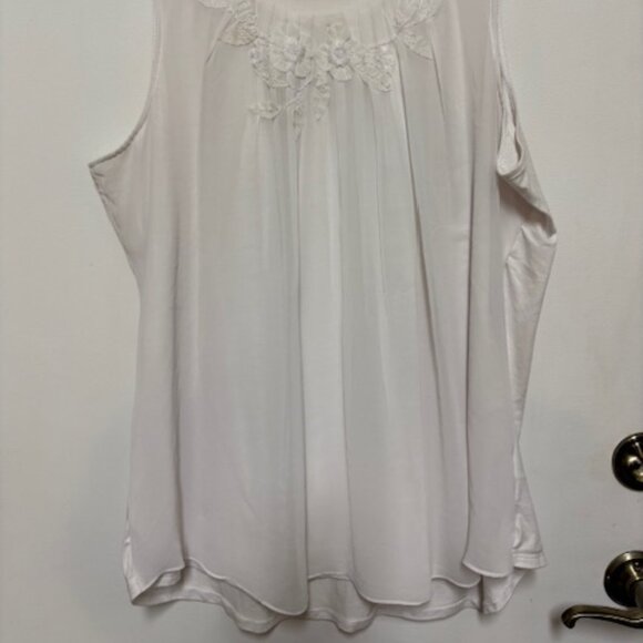 COLDWATER CREEK SLEEVELESS LINED TUNIC. BEAUTIFUL APPLIQUE!. SZ. 1X - Picture 2 of 4